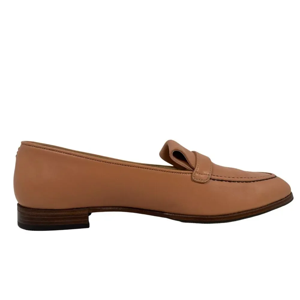 Sarah Flint Alysia Loafer Italian Leather Almond Toe Pink Handmade 10.5 EU 41.5